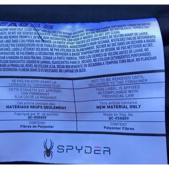 Spyder Men's Nexus Puffer Quilted Down Jacket Coat Navy Blue Black XL L - Picture 9 of 16